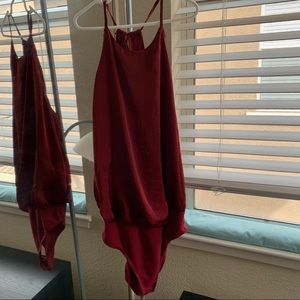 Abercrombie Satin Halter Bodysuit